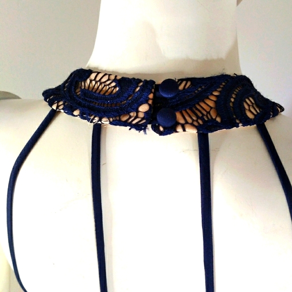 B Darlin Strappy Halter Flare Dress - Picture 6 of 7